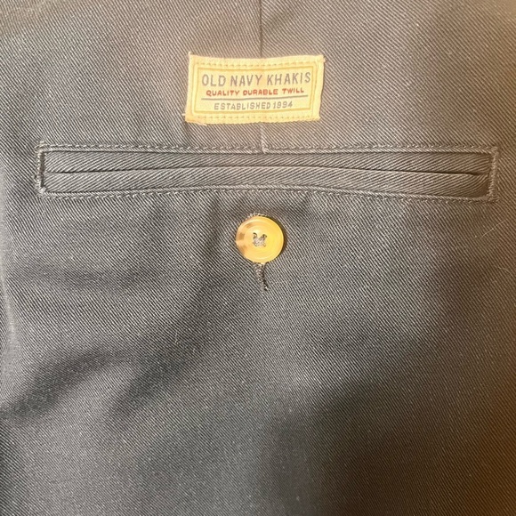 Old Navy Brand‎ Regular Khakis Cuffed Hem 100% Cotton Navy Size 33/34 Casual - Picture 7 of 9